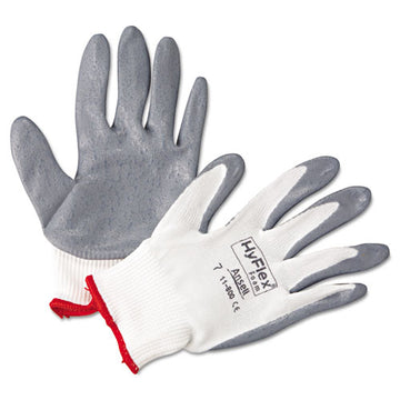 AnsellPro Hyflex Foam Gloves, White-gray, Size 7, 12 Pairs freeshipping - TVN Wholesale